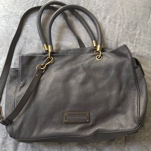 Marc By Marc Jacobs taupe/gray leather bag